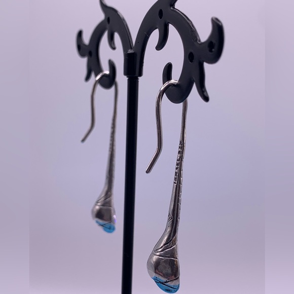 Silpada Vintage Sterling FALLING STAR Cubic Zirconia Threader Earrings - Picture 8 of 16